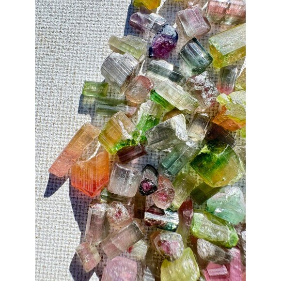 Bicolor Tourmaline Crystals - (76 grams - 380 carats) Jewelry Store Closeout Lot - Picture 3 of 9